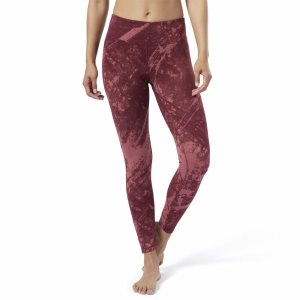 Legginsy Damskie Reebok Combat Jacquard Lux Bold Różowe PL 19JVMCW